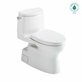 Toto Carlyle II One-Piece Elongated 1.0 GPF Universal Height Toilet w/ SS124 SoftClose Seat Cotton White MS614124CUFG#01